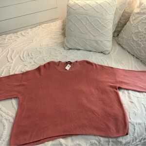 Banana Republic Pink Crew Neck Sweater Relaxed Fit